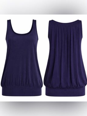 FENDI PURPLE SCOOP NECK TANK TOP SIZE IT 40 / US MEDIUM